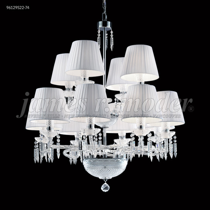 James R. Moder 96129S22-74 12 Light Chandelier, Silver