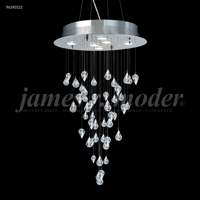 James R. Moder 96145S22 Six Light Chandelier, Silver