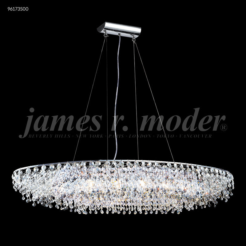 James R. Moder 96173S00 12 Light Chandelier, Silver
