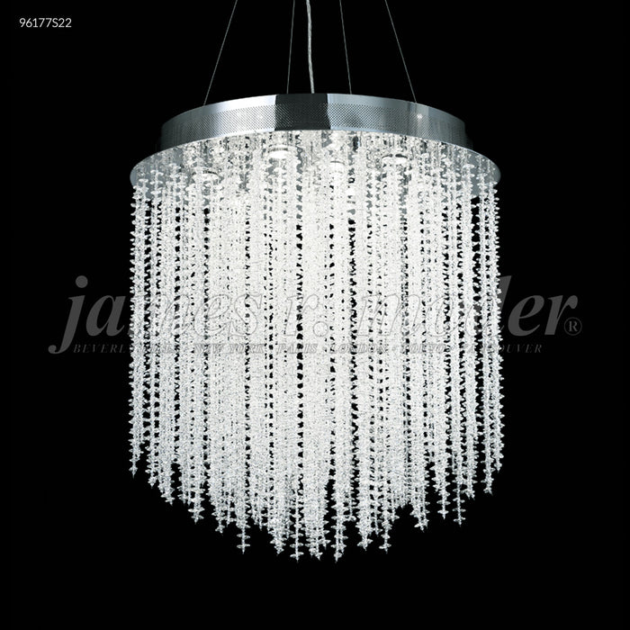 James R. Moder 96177S22 Nine Light Chandelier, Silver