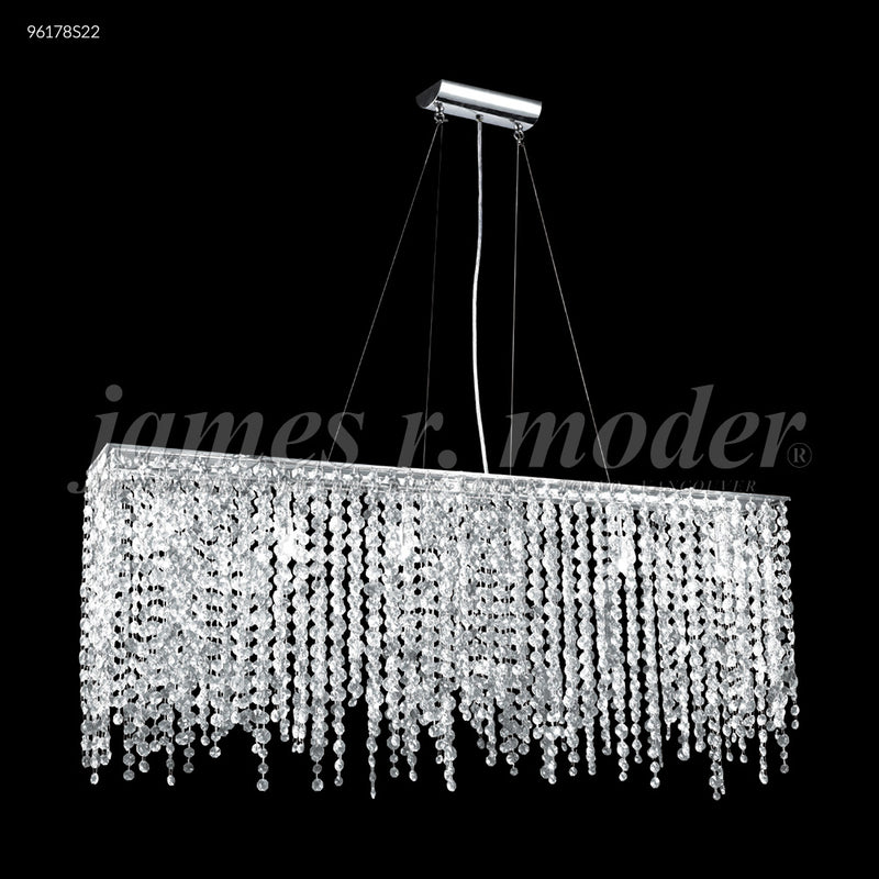 James R. Moder 96178S22 Six Light Chandelier, Silver