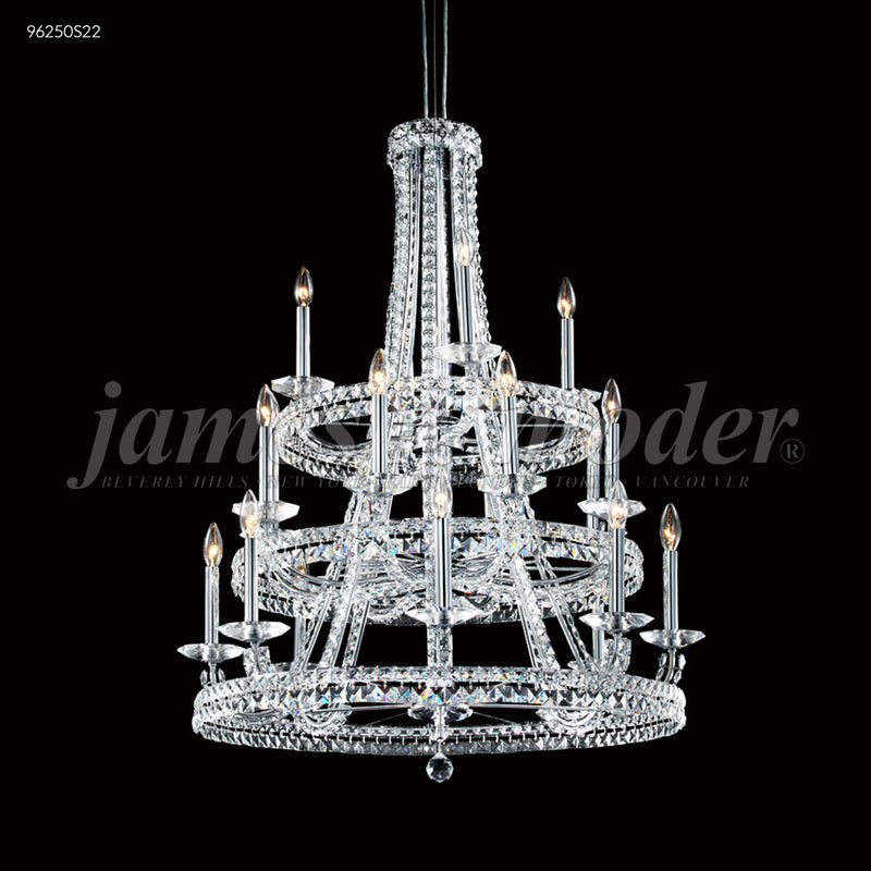 James R. Moder 96250S22 20 Light Chandelier, Silver