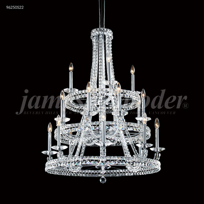 James R. Moder 96250S22 20 Light Chandelier, Silver