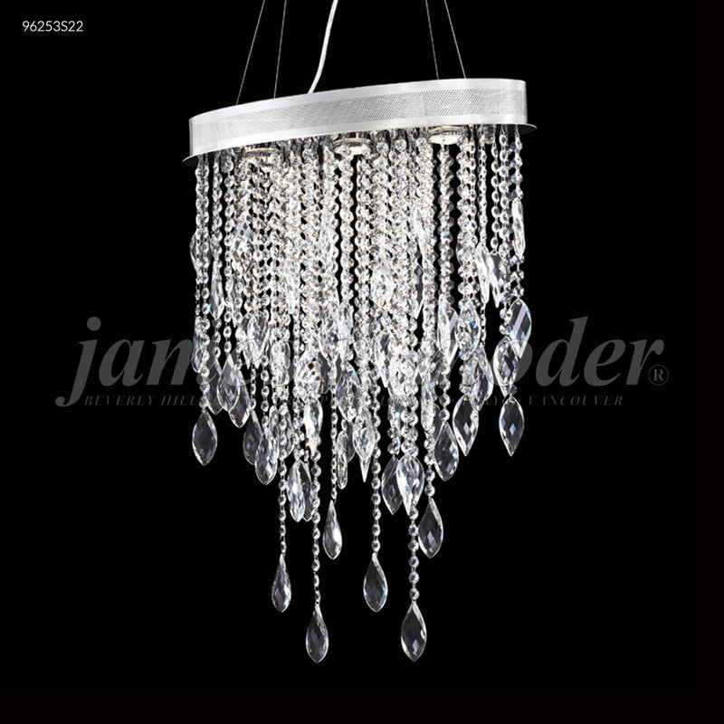 James R. Moder 96253S22 Three Light Chandelier, Silver