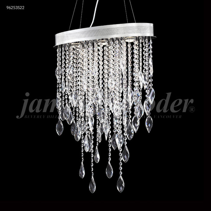 James R. Moder 96253S22 Three Light Chandelier, Silver