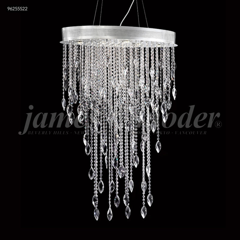 James R. Moder 96255S22 Six Light Chandelier, Silver