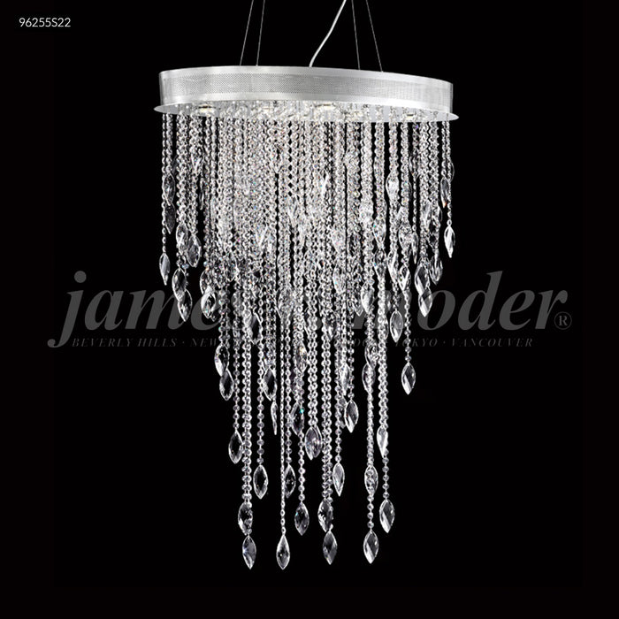 James R. Moder 96255S22 Six Light Chandelier, Silver