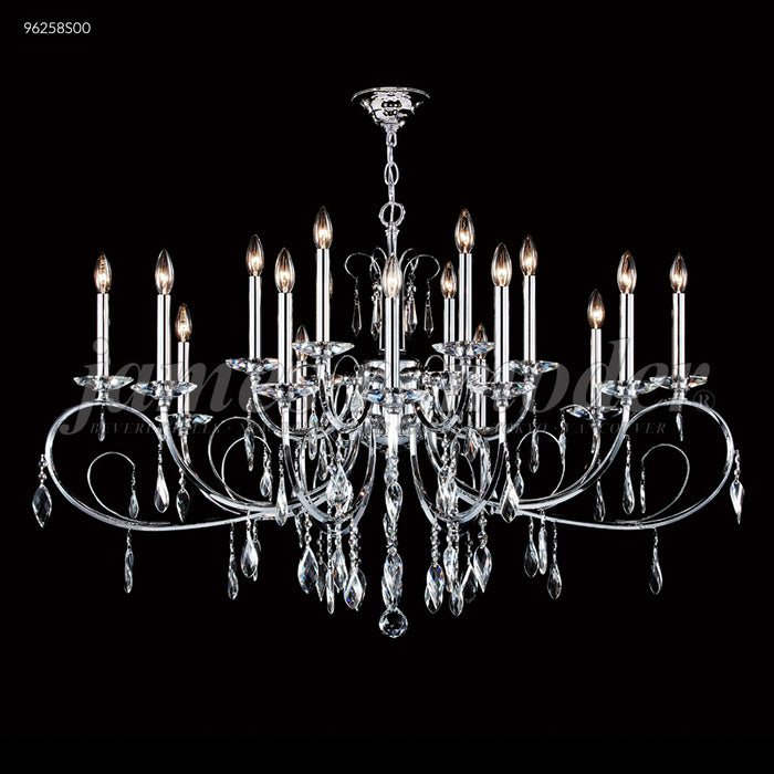 James R. Moder 96258S00 18 Light Chandelier, Silver