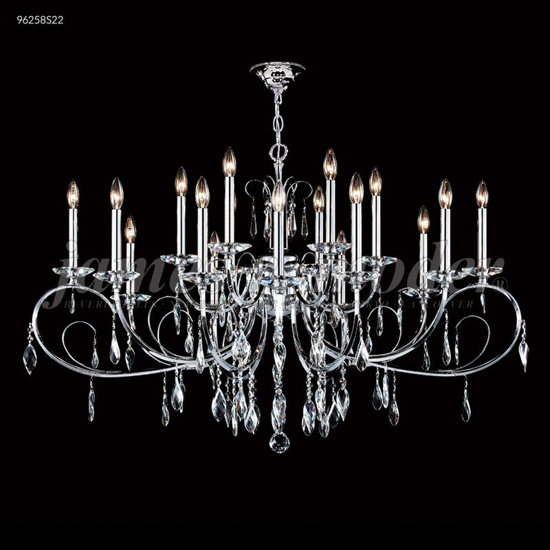 James R. Moder 96258S22 18 Light Chandelier, Silver