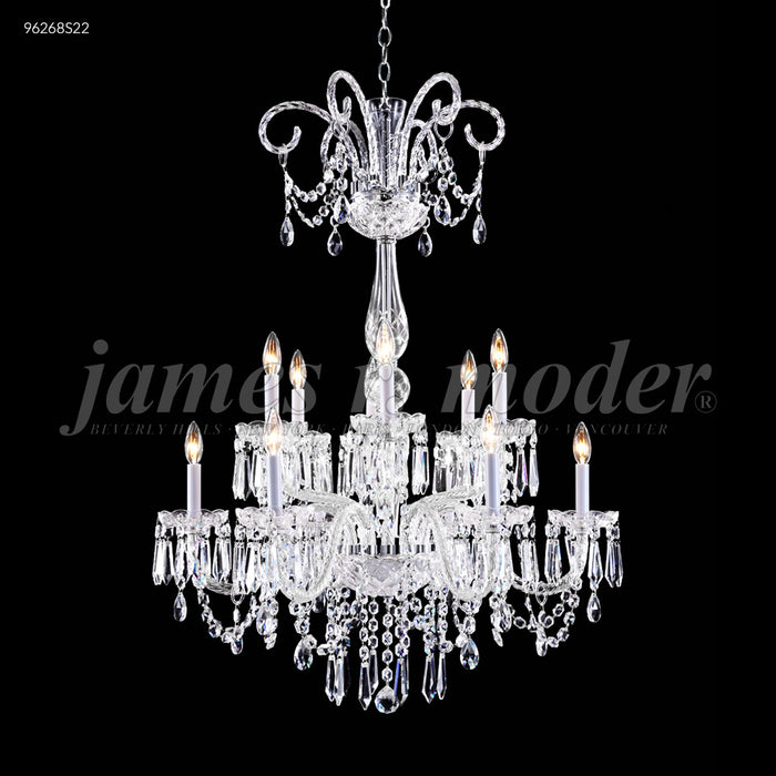 James R. Moder 96268S22 12 Light Chandelier, Silver