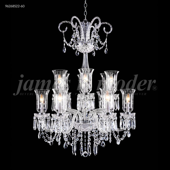 James R. Moder 96268S22-60 12 Light Chandelier, Silver