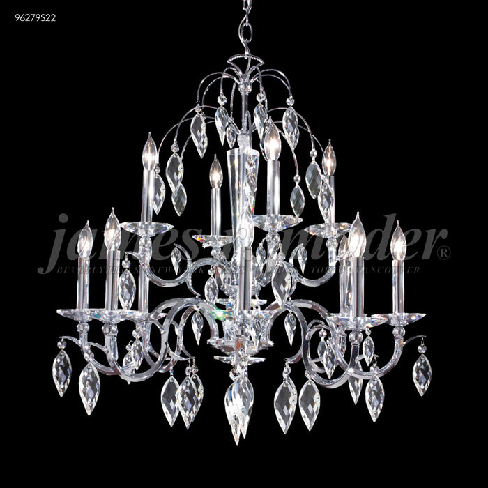 James R. Moder 96279S22 12 Light Chandelier, Silver