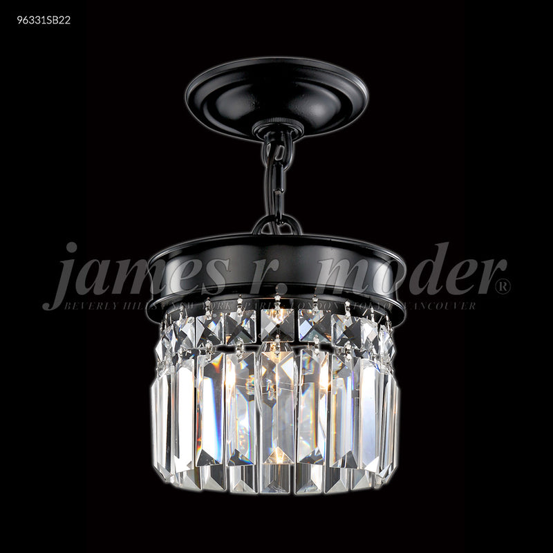 James R. Moder 96331SB22 One Light Pendant, Satin Black