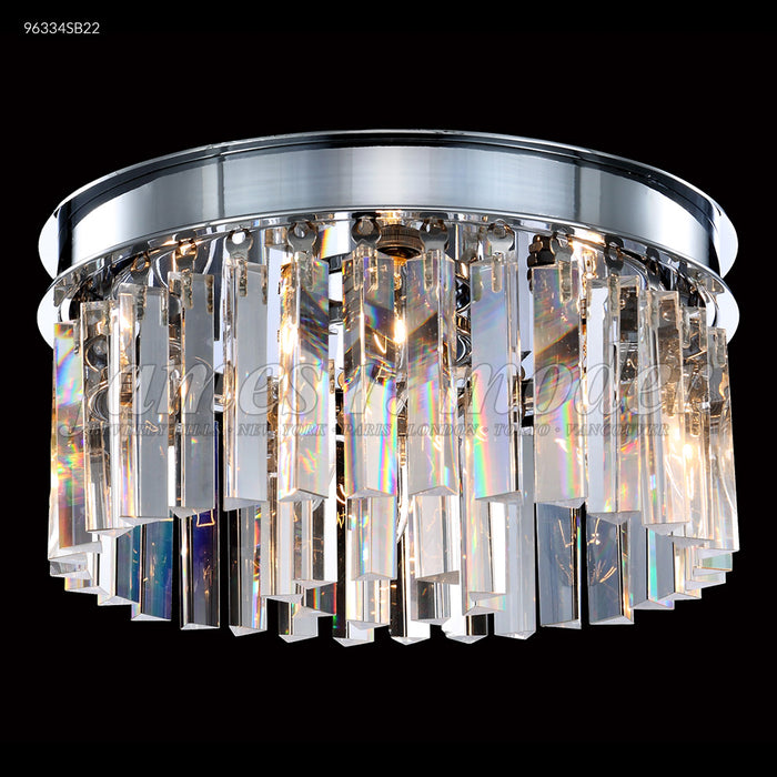 James R. Moder 96334SB22 Four Light Flush Mount, Satin Black