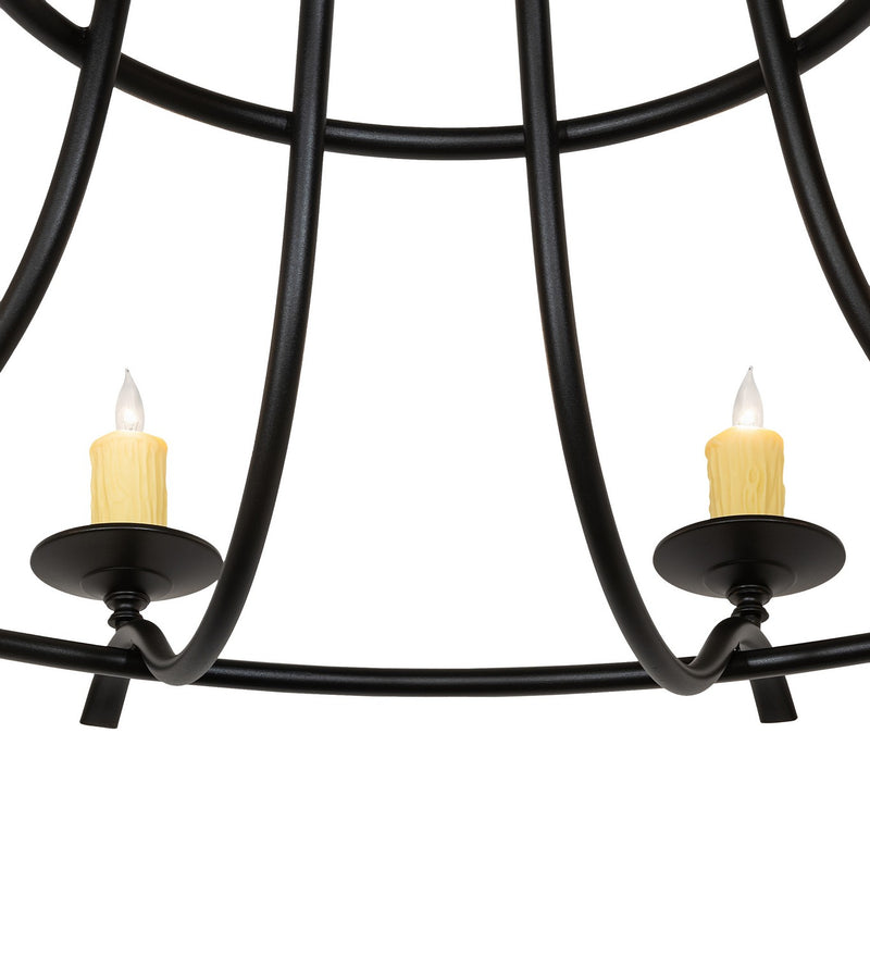 Meyda Tiffany 117545 Ten Light Chandelier, Textured Black