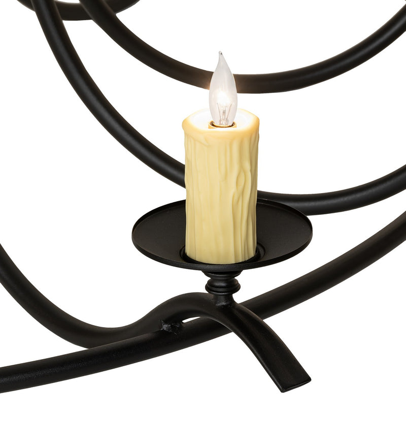 Meyda Tiffany 117545 Ten Light Chandelier, Textured Black