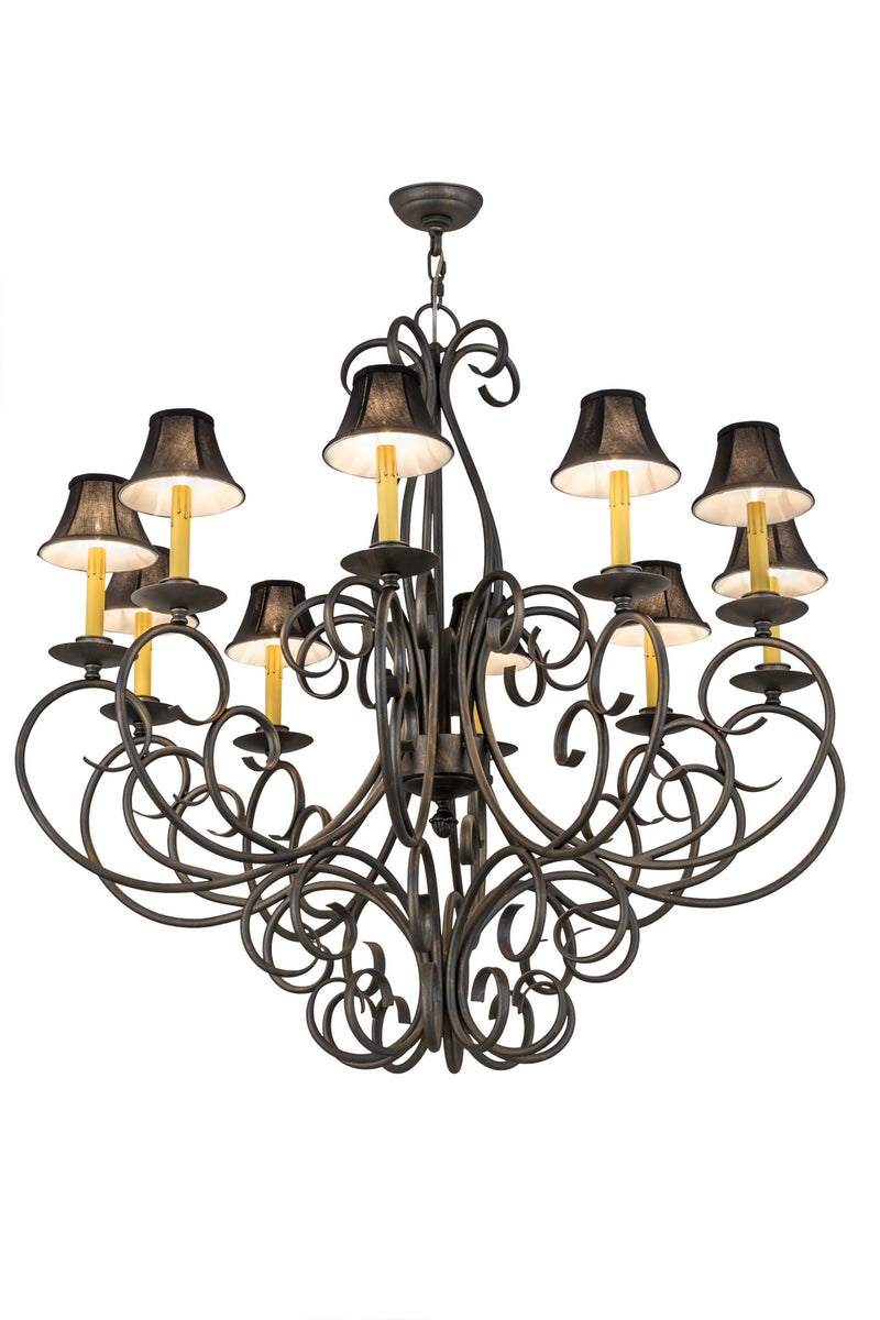 Meyda Tiffany 120309 Ten Light Chandelier, French Bronze