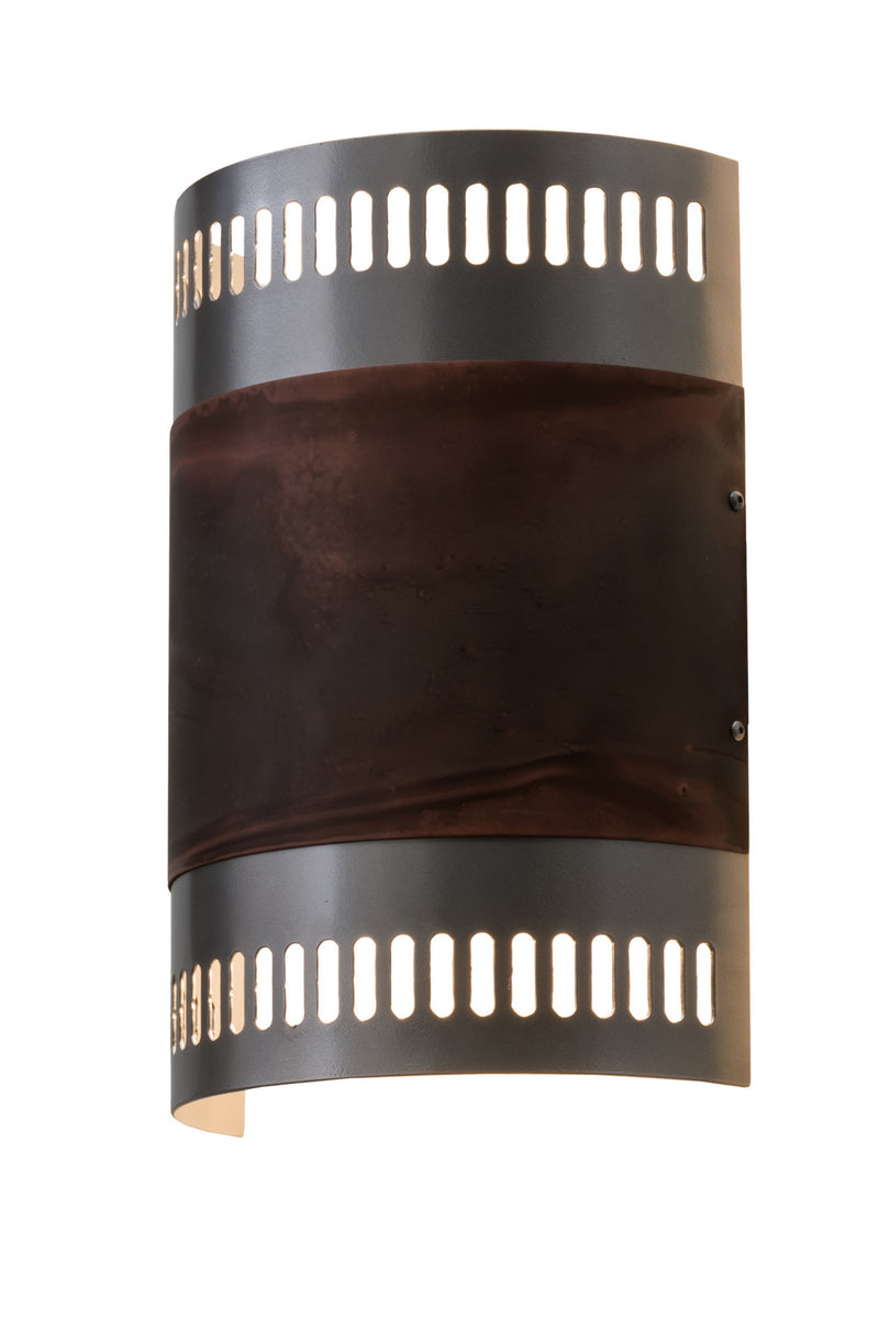 Meyda Tiffany 164214 Two Light Wall Sconce, Nickel/Acid Burnt Copper