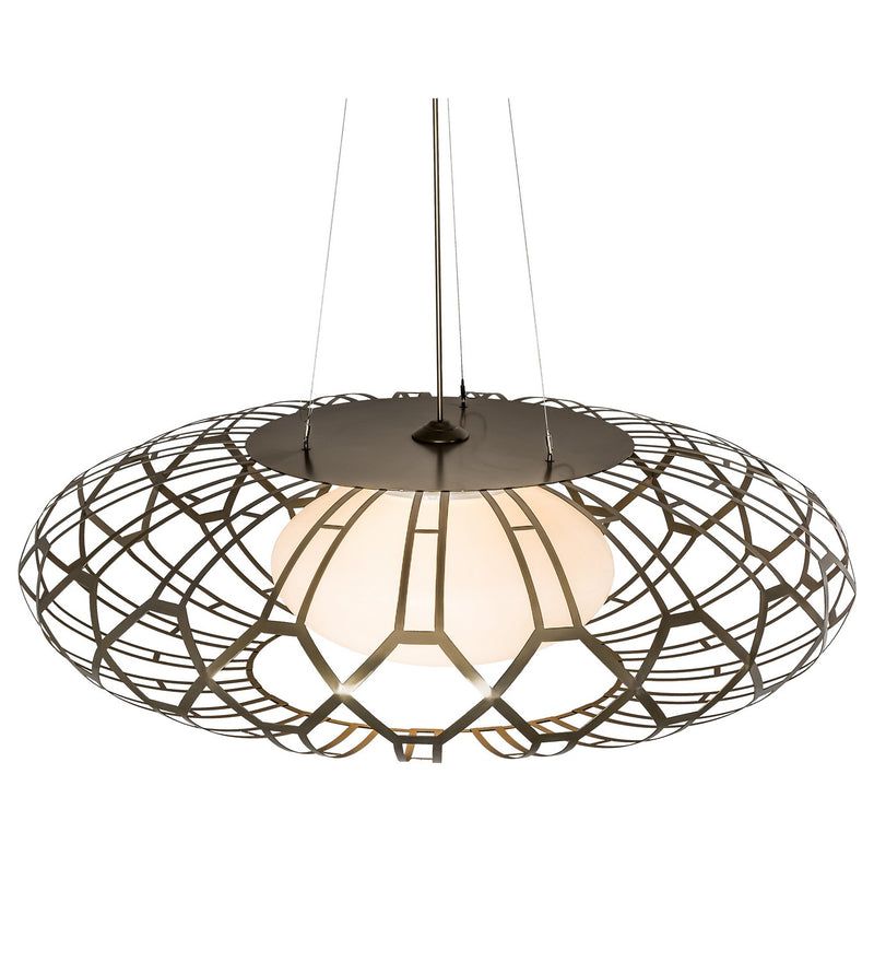 Meyda Tiffany 165155 Three Light Pendant, Satin Titanium