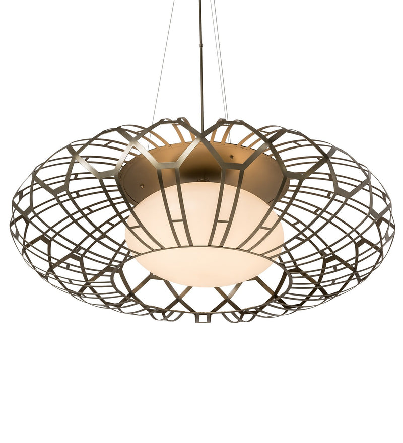 Meyda Tiffany 165155 Three Light Pendant, Satin Titanium