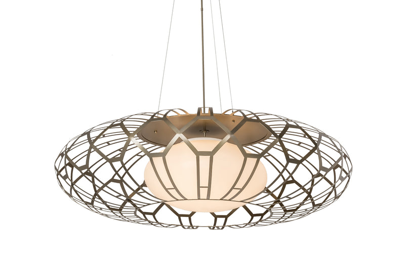 Meyda Tiffany 165155 Three Light Pendant, Satin Titanium