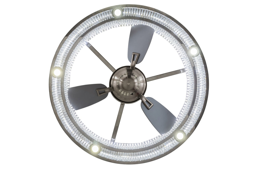 Meyda Tiffany 165603 LED Chandel-Air, Polished Stainless Steel