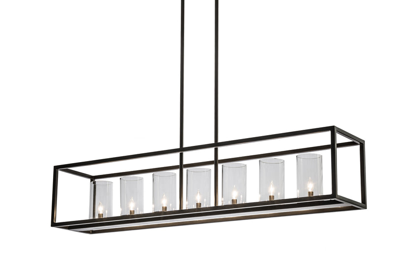 Meyda Tiffany 167450 Seven Light Island Pendant, Timeless Bronze