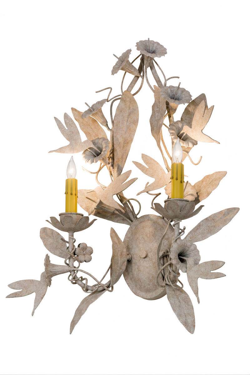 Meyda Tiffany 167975 Two Light Wall Sconce, Tuscon Ivory
