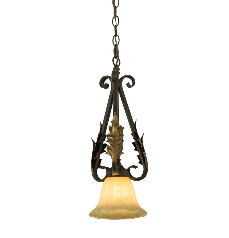 Meyda Tiffany 169619 One Light Mini Pendant, Timeless Bronze