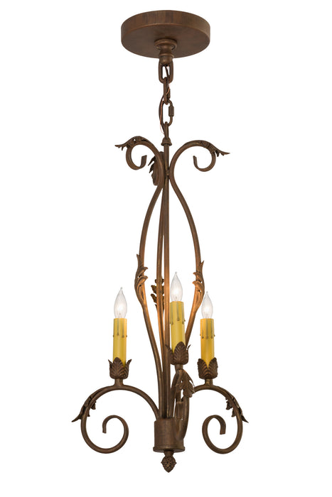 Meyda Tiffany 169643 Three Light Chandelier, Cortez Gold