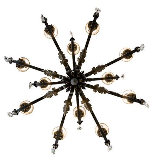 Meyda Tiffany 169781 12 Light Chandelier, Timeless Bronze Gold Accents