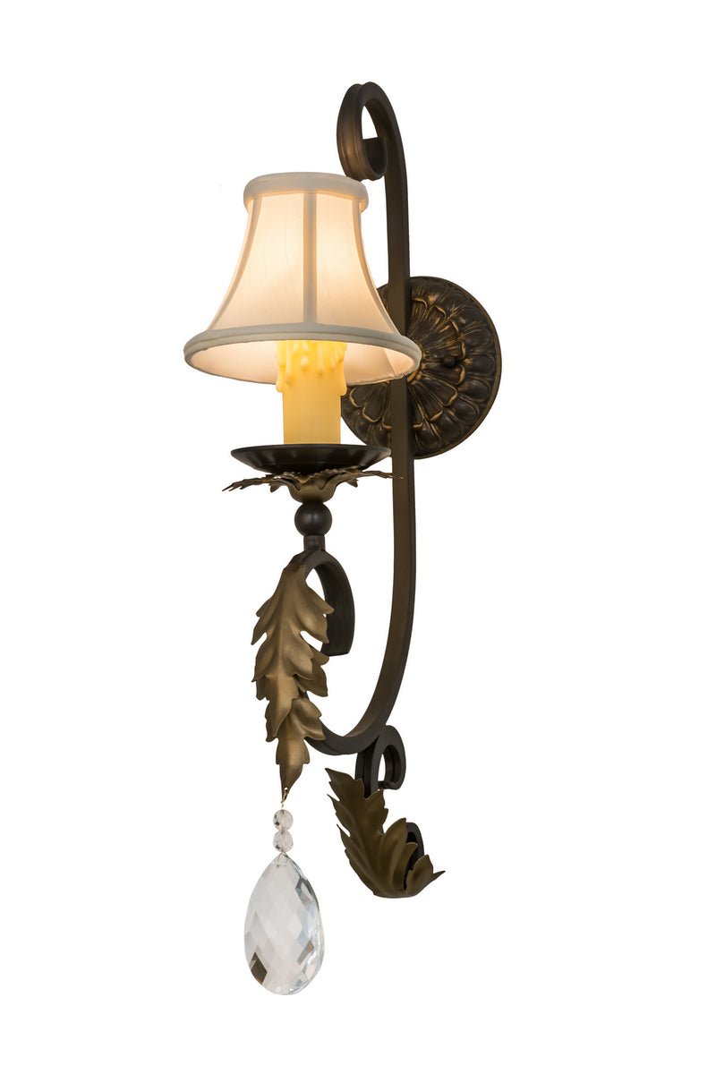 Meyda Tiffany 169783 One Light Wall Sconce, Timeless Bronze Gold Accents