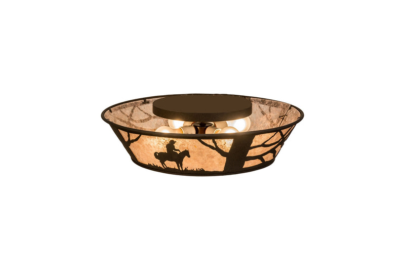 Meyda Tiffany 170453 Four Light Flushmount, Dark Roast