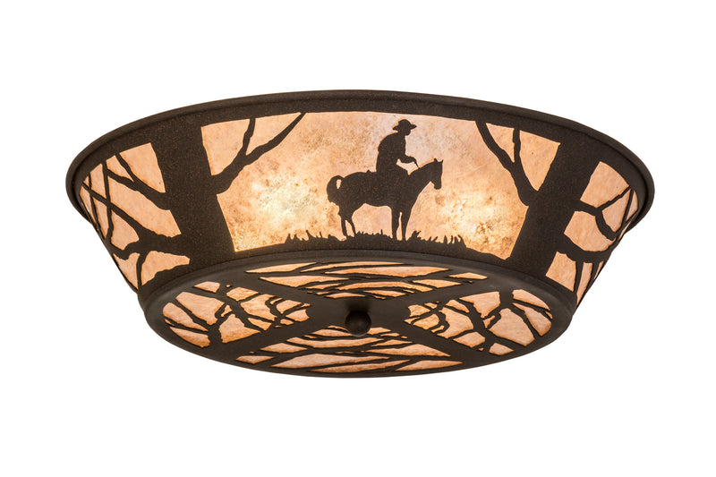 Meyda Tiffany 170453 Four Light Flushmount, Dark Roast