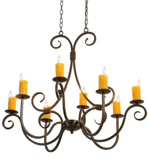 Meyda Tiffany 171478 Eight Light Chandelier, Cafe Noir