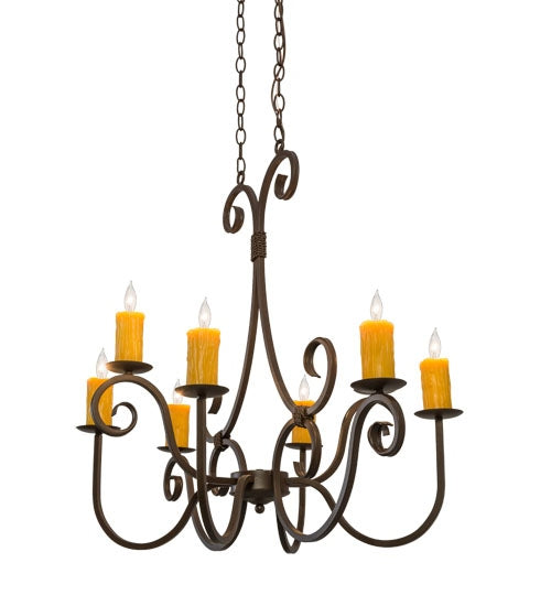 Meyda Tiffany 171478 Eight Light Chandelier, Cafe Noir