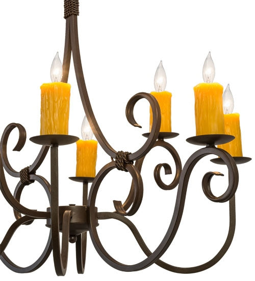 Meyda Tiffany 171478 Eight Light Chandelier, Cafe Noir