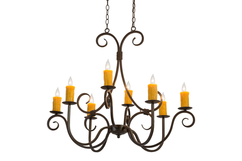 Meyda Tiffany 171478 Eight Light Chandelier, Cafe Noir