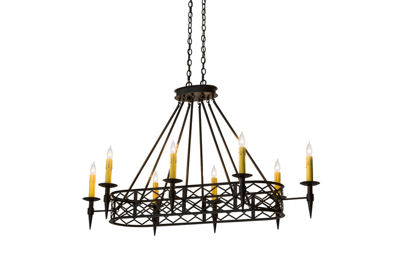 Meyda Tiffany 171574 Eight Light Chandelier, Textured Black