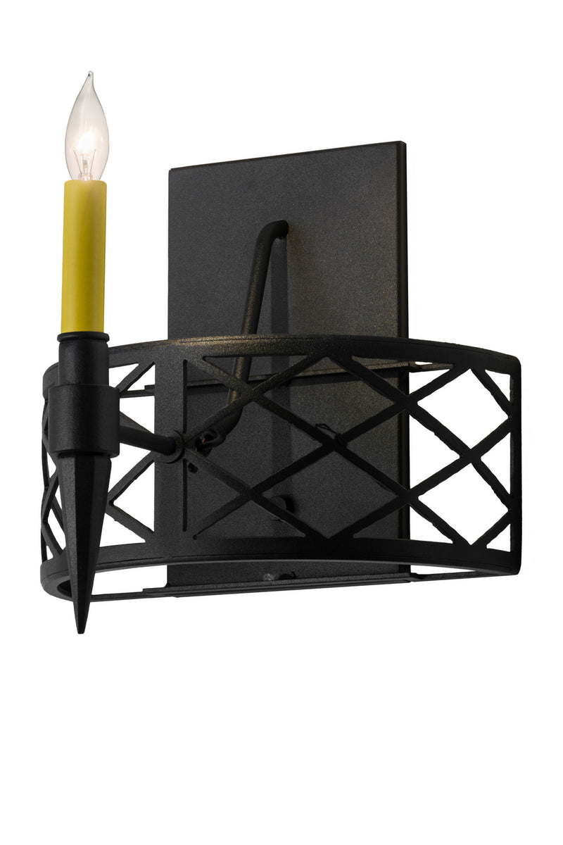 Meyda Tiffany 171575 One Light Wall Sconce, Textured Black