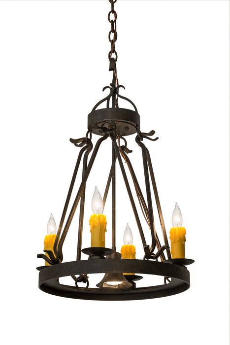 Meyda Tiffany 171587 Five Light Chandelier, Chestnut
