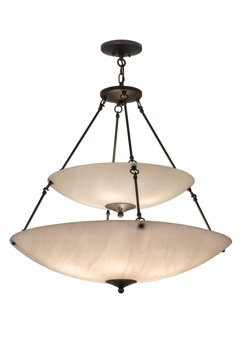 Meyda Tiffany 171720 Ten Light Inverted Pendant, Timeless Bronze