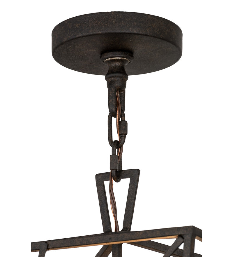Meyda Tiffany 171928 Four Light Pendant, Chestnut