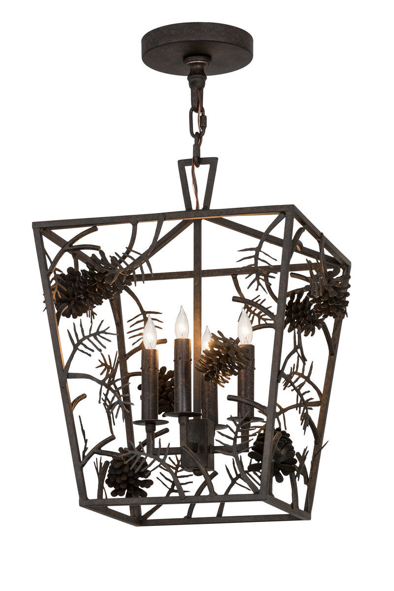 Meyda Tiffany 171928 Four Light Pendant, Chestnut