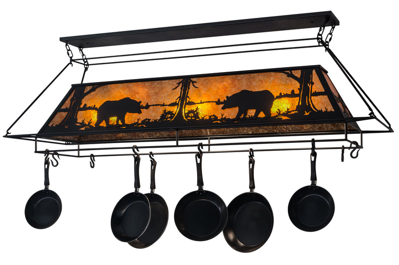 Meyda Tiffany 172029 Nine Light Pot Rack, Textured Black