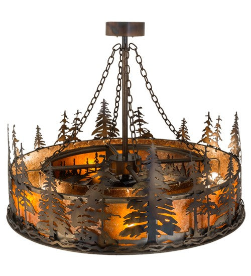 Meyda Tiffany 172092 Eight Light Chandel-Air, Antique Copper,Burnished