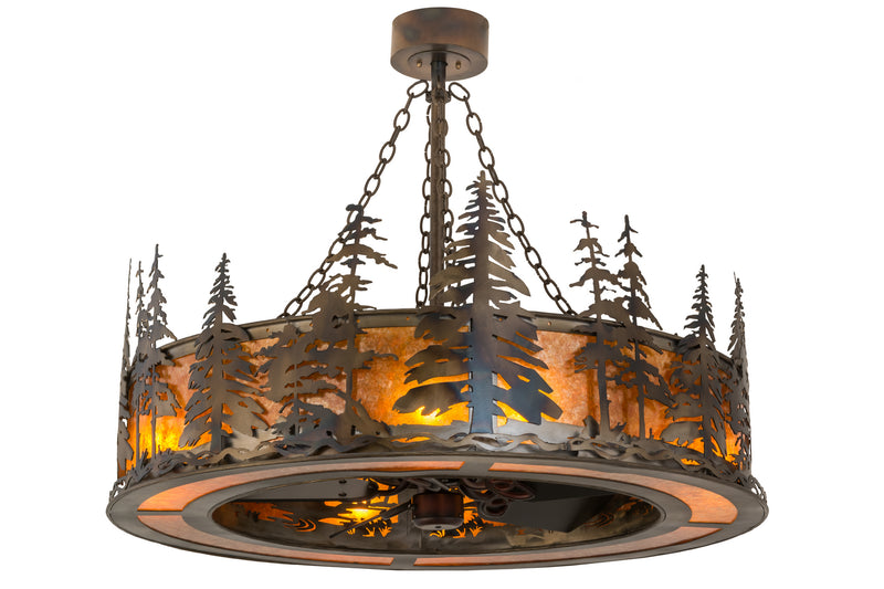 Meyda Tiffany 172092 Eight Light Chandel-Air, Antique Copper,Burnished