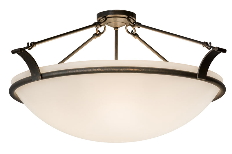 Meyda Tiffany 172200 Four Light Semi-Flushmount, Gilded Tobacco