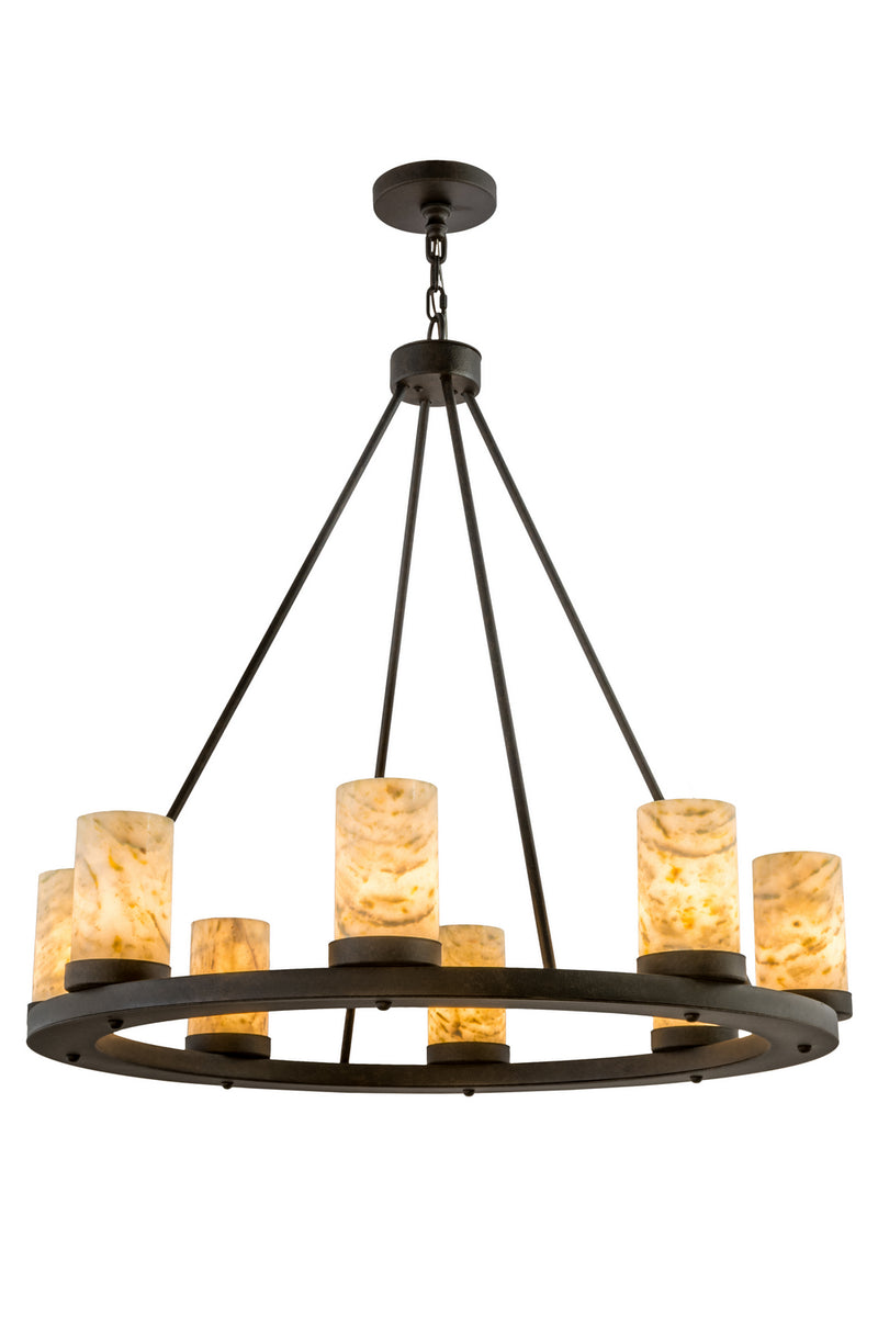 Meyda Tiffany 172274 Eight Light Chandelier, Chestnut