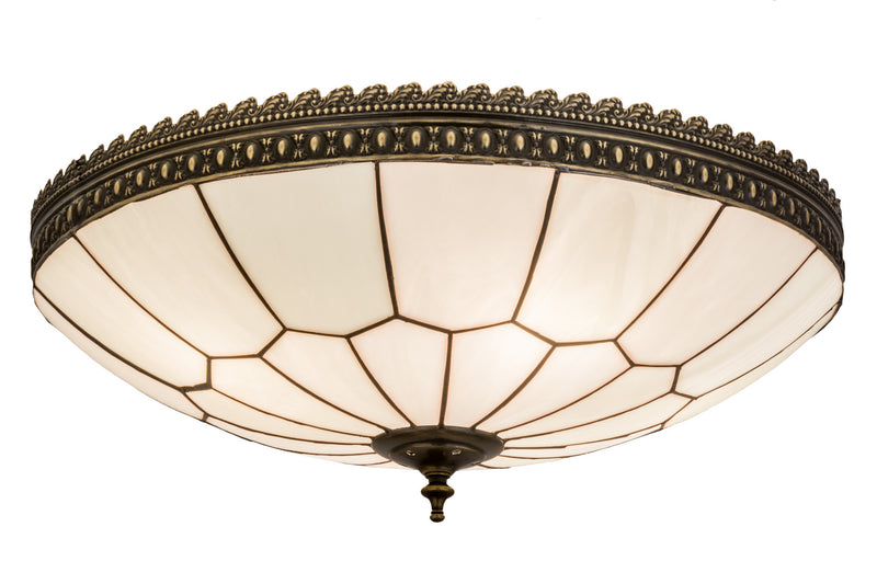 Meyda Tiffany 172293 Four Light Flushmount, Craftsman Brown Highlighted